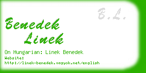 benedek linek business card